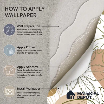 Leaf Geometry Warm Toned Poppy Spread | WP 04136 B Non Woven Matte Finish Tropical Style Premium Customized size Wallpaper | 150 GSM WP01MTF Paper | (MOQ = 30 Sq. Ft.)