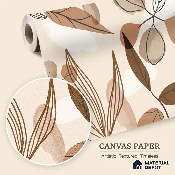 Earthline Botanics Purple Lavender Garden Scape | WP 04137 Canvas Texture Finish Tropical Style luxurious Customized size Wallpaper | 250 GSM WP01CNF Paper | (MOQ = 30 Sq. Ft.)