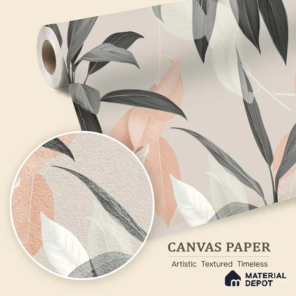 Autumn Whisperflow Dreamy Pastel Bouquet | WP 04139 Canvas Texture Finish Tropical Style luxurious Customized size Wallpaper | 250 GSM WP01CNF Paper | (MOQ = 30 Sq. Ft.)