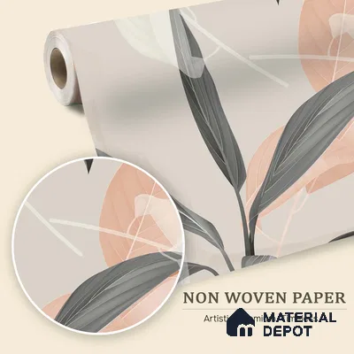 Autumn Whisperflow Dreamy Pastel Bouquet | WP 04139 B Non Woven Matte Finish Tropical Style Premium Customized size Wallpaper | 150 GSM WP01MTF Paper | (MOQ = 30 Sq. Ft.)