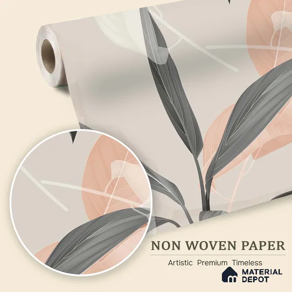 Autumn Whisperflow Dreamy Pastel Bouquet | WP 04139 B Non Woven Matte Finish Tropical Style Premium Customized size Wallpaper | 150 GSM WP01MTF Paper | (MOQ = 30 Sq. Ft.)