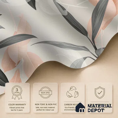 Autumn Whisperflow Dreamy Pastel Bouquet | WP 04139 Canvas Texture Finish Tropical Style luxurious Customized size Wallpaper | 250 GSM WP01CNF Paper | (MOQ = 30 Sq. Ft.)