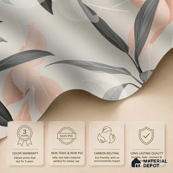 Autumn Whisperflow Dreamy Pastel Bouquet | WP 04139 Canvas Texture Finish Tropical Style luxurious Customized size Wallpaper | 250 GSM WP01CNF Paper | (MOQ = 30 Sq. Ft.)