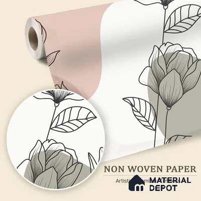 Abstract Petal Play Rich Maroon Botanic Print | WP 04141 B Non Woven Matte Finish Florals Style Premium Customized size Wallpaper | 150 GSM WP01MTF Paper | (MOQ = 30 Sq. Ft.)