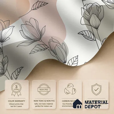 Abstract Petal Play Rich Maroon Botanic Print | WP 04141 B Non Woven Matte Finish Florals Style Premium Customized size Wallpaper | 150 GSM WP01MTF Paper | (MOQ = 30 Sq. Ft.)
