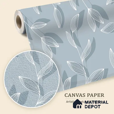 Soft Sky Botanica Spring Garden View | WP 04142 Canvas Texture Finish Tropical Style luxurious Customized size Wallpaper | 250 GSM WP01CNF Paper | (MOQ = 30 Sq. Ft.)