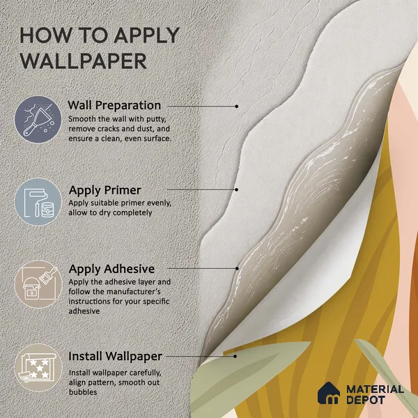 Warm Earth Leaves Wild Pattern | WP 04145 B Non Woven Matte Finish Tropical Style Premium Customized size Wallpaper | 150 GSM WP01MTF Paper | (MOQ = 30 Sq. Ft.)