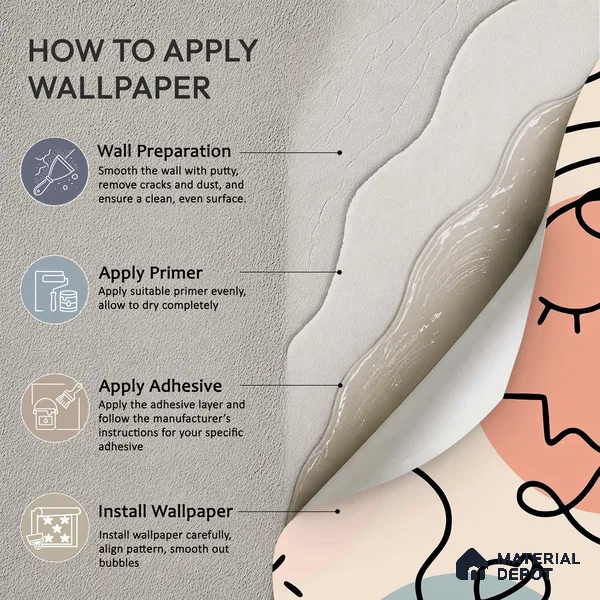 Portrait in Lines | WP 04150 Canvas Texture Finish Abstract Style luxurious Customized size Wallpaper | 250 GSM WP01CNF Paper | (MOQ = 30 Sq. Ft.) | Design change not possible