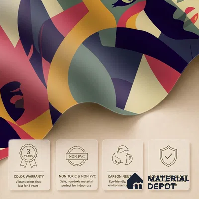 Echoes of Faces Playful Rainbow Splash | WP 04151 B Non Woven Matte Finish Abstract Style Premium Customized size Wallpaper | 150 GSM WP01MTF Paper | (MOQ = 30 Sq. Ft.)