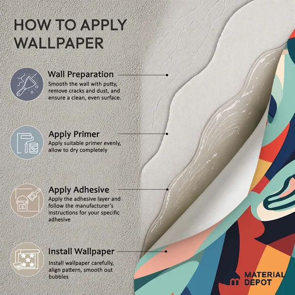 Emotional Geometry | WP 04152 B Non Woven Matte Finish Abstract Style Premium Customized size Wallpaper | 150 GSM WP01MTF Paper | (MOQ = 30 Sq. Ft.)