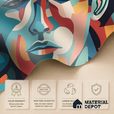 Emotional Geometry | WP 04152 B Non Woven Matte Finish Abstract Style Premium Customized size Wallpaper | 150 GSM WP01MTF Paper | (MOQ = 30 Sq. Ft.)