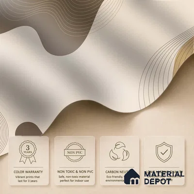 Linear Landscape Classic Tapestry | WP 04153 Canvas Texture Finish Abstract Style luxurious Customized size Wallpaper | 250 GSM WP01CNF Paper | (MOQ = 30 Sq. Ft.)
