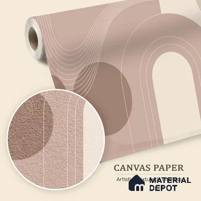 Neutral Terrain Twirl | WP 04154 Canvas Texture Finish Abstract Style luxurious Customized size Wallpaper | 250 GSM WP01CNF Paper | (MOQ = 30 Sq. Ft.)