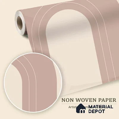 Neutral Terrain Twirl | WP 04154 B Non Woven Matte Finish Abstract Style Premium Customized size Wallpaper | 150 GSM WP01MTF Paper | (MOQ = 30 Sq. Ft.)