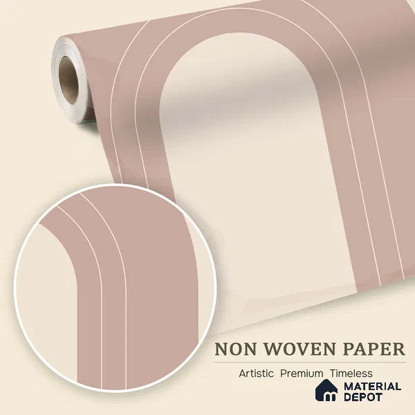 Neutral Terrain Twirl | WP 04154 B Non Woven Matte Finish Abstract Style Premium Customized size Wallpaper | 150 GSM WP01MTF Paper | (MOQ = 30 Sq. Ft.)