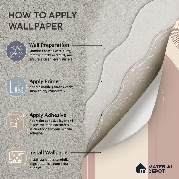 Neutral Terrain Twirl | WP 04154 Canvas Texture Finish Abstract Style luxurious Customized size Wallpaper | 250 GSM WP01CNF Paper | (MOQ = 30 Sq. Ft.)