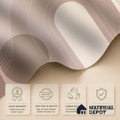 Neutral Terrain Twirl | WP 04154 Canvas Texture Finish Abstract Style luxurious Customized size Wallpaper | 250 GSM WP01CNF Paper | (MOQ = 30 Sq. Ft.)