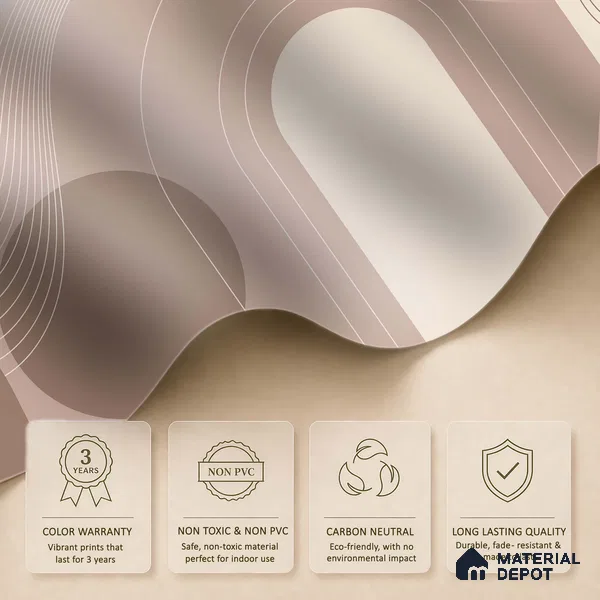 Neutral Terrain Twirl | WP 04154 Canvas Texture Finish Abstract Style luxurious Customized size Wallpaper | 250 GSM WP01CNF Paper | (MOQ = 30 Sq. Ft.)