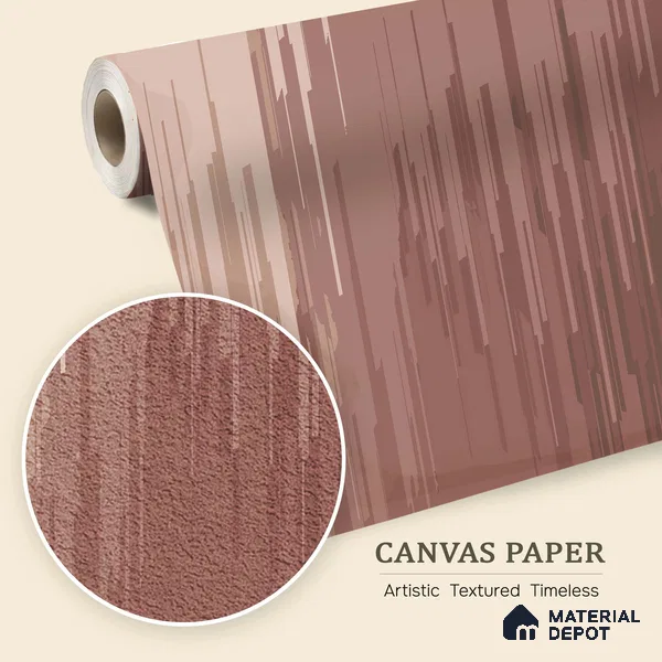 Terracotta Drift Pastel Sketch | WP 04155 Canvas Texture Finish Abstract Style luxurious Customized size Wallpaper | 250 GSM WP01CNF Paper | (MOQ = 30 Sq. Ft.) | Design change not possible
