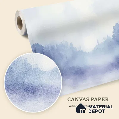 Morning Fog Design | WP 04158 Canvas Texture Finish Abstract Style luxurious Customized size Wallpaper | 250 GSM WP01CNF Paper | (MOQ = 30 Sq. Ft.)