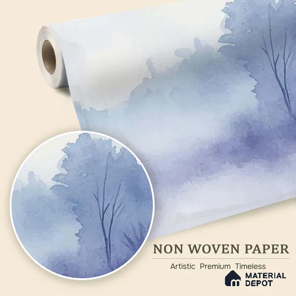 Morning Fog Design | WP 04158 B Non Woven Matte Finish Abstract Style Premium Customized size Wallpaper | 150 GSM WP01MTF Paper | (MOQ = 30 Sq. Ft.)