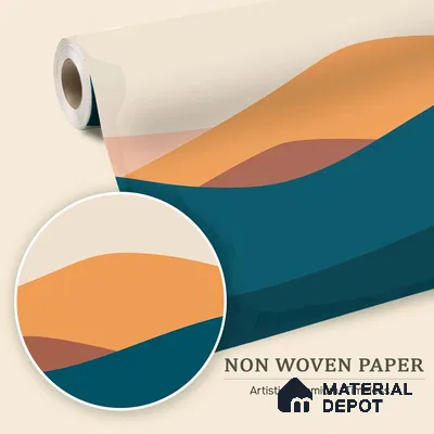 Endless Landscape Sunny Blossom Crescent Scene | WP 04159 B Non Woven Matte Finish Abstract Style Premium Customized size Wallpaper | 150 GSM WP01MTF Paper | (MOQ = 30 Sq. Ft.)