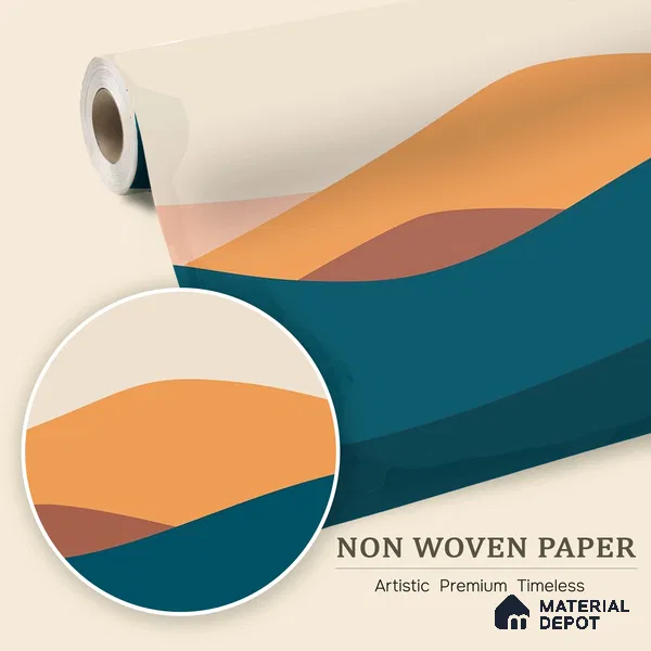 Endless Landscape Sunny Blossom Crescent Scene | WP 04159 B Non Woven Matte Finish Abstract Style Premium Customized size Wallpaper | 150 GSM WP01MTF Paper | (MOQ = 30 Sq. Ft.)