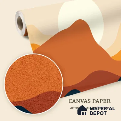 Amber Dunes Fiery Red Explosion | WP 04160 Canvas Texture Finish Abstract Style luxurious Customized size Wallpaper | 250 GSM WP01CNF Paper | (MOQ = 30 Sq. Ft.)