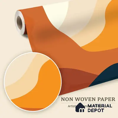 Amber Dunes Fiery Red Explosion | WP 04160 B Non Woven Matte Finish Abstract Style Premium Customized size Wallpaper | 150 GSM WP01MTF Paper | (MOQ = 30 Sq. Ft.)