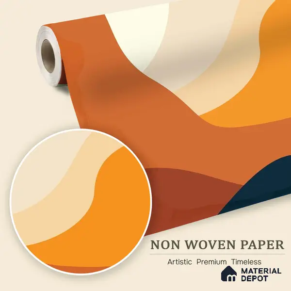 Amber Dunes Fiery Red Explosion | WP 04160 B Non Woven Matte Finish Abstract Style Premium Customized size Wallpaper | 150 GSM WP01MTF Paper | (MOQ = 30 Sq. Ft.)