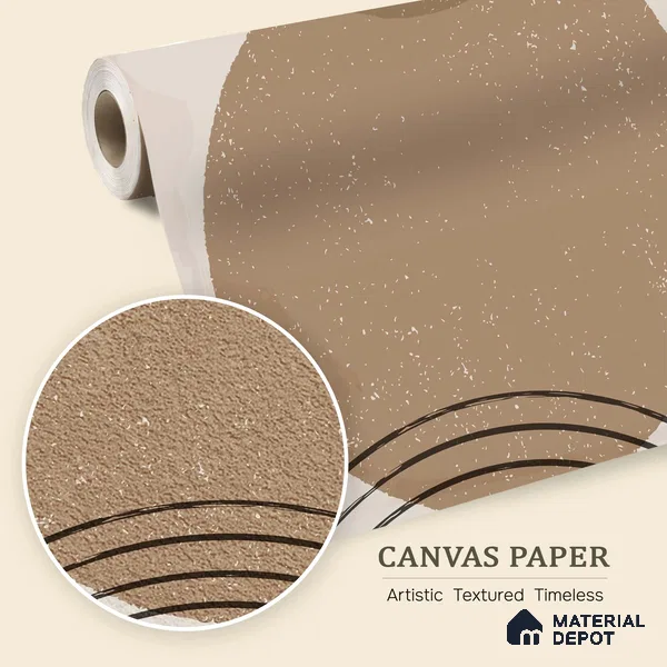 Primitive Harmony Flare | WP 04162 Canvas Texture Finish Abstract Style luxurious Customized size Wallpaper | 250 GSM WP01CNF Paper | (MOQ = 30 Sq. Ft.)