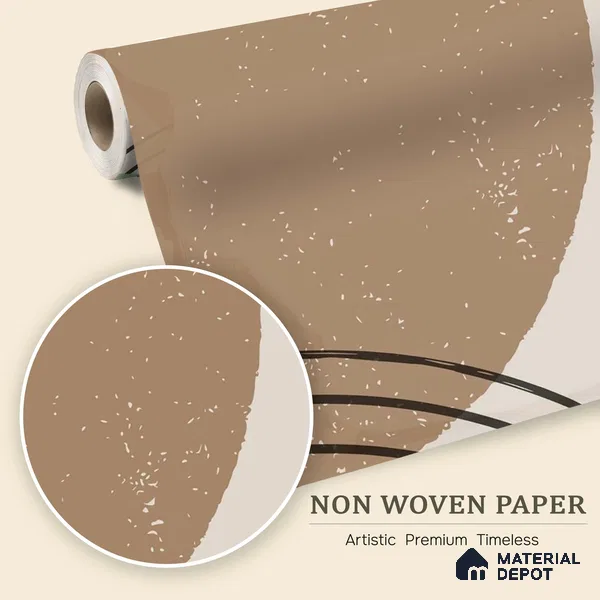 Primitive Harmony Flare | WP 04162 B Non Woven Matte Finish Abstract Style Premium Customized size Wallpaper | 150 GSM WP01MTF Paper | (MOQ = 30 Sq. Ft.)