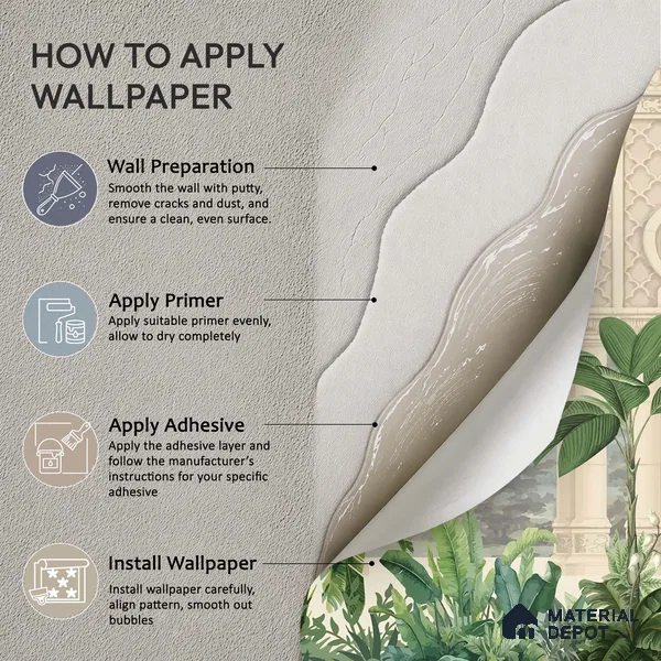 Whispering Garden Arches Silk Thread Gulbahar Print | WP 04189 B Canvas Texture Finish Indian Style luxurious Customized size Wallpaper | 250 GSM WP01CNF Paper | (MOQ = 30 Sq. Ft.)