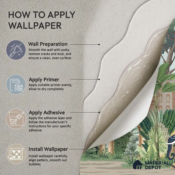 A Walk Through the Royal Garden | WP 04190 Non Woven Matte Finish Indian Style Premium Customized size Wallpaper | 150 GSM WP01MTF Paper | (MOQ = 30 Sq. Ft.)