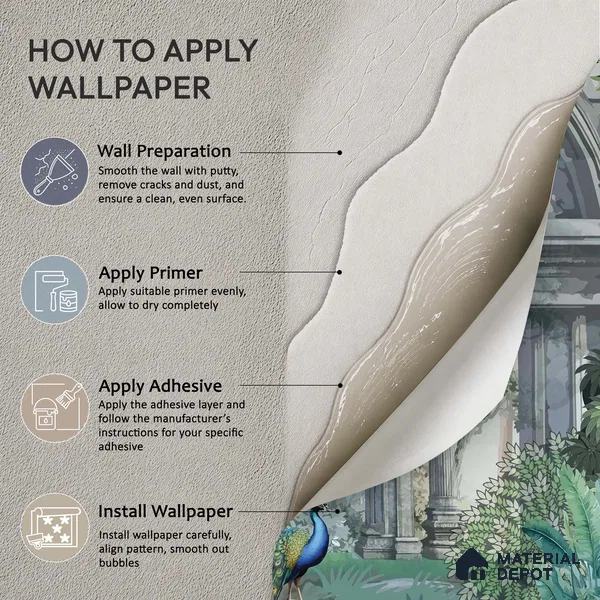 Echoes of the Forgotten Garden | WP 04199 Non Woven Matte Finish Indian Style Premium Customized size Wallpaper | 150 GSM WP01MTF Paper | (MOQ = 30 Sq. Ft.)