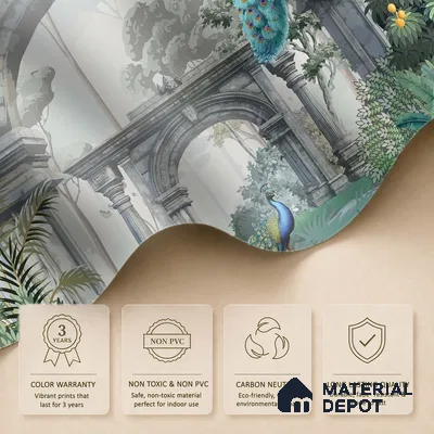 Echoes of the Forgotten Garden | WP 04199 Non Woven Matte Finish Indian Style Premium Customized size Wallpaper | 150 GSM WP01MTF Paper | (MOQ = 30 Sq. Ft.)