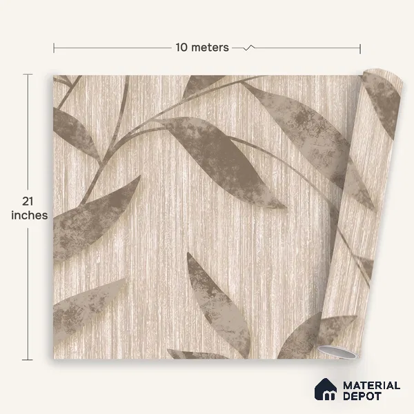 1369 | 10 Meter x 21 Inches Florals Look Wallpaper - 57.41 Sq. Ft. | Minimum 15% wastage during installation