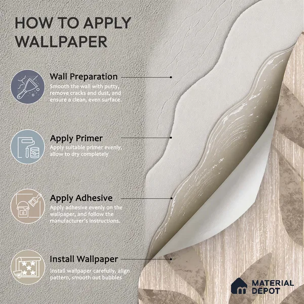 1369 | 10 Meter x 21 Inches Florals Look Wallpaper - 57.41 Sq. Ft. | Minimum 15% wastage during installation