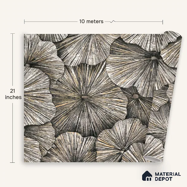 1302 | 10 Meter x 21 Inches Florals Look Wallpaper - 57.41 Sq. Ft. | Minimum 15% wastage during installation