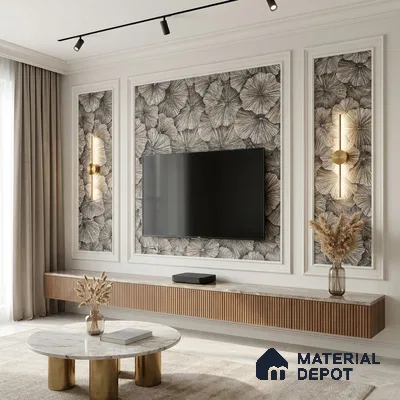1302 | 10 Meter x 21 Inches Florals Look Wallpaper - 57.41 Sq. Ft. | Minimum 15% wastage during installation