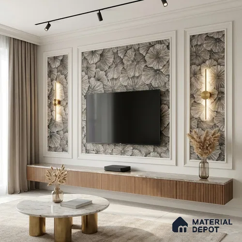 1302 | 10 Meter x 21 Inches Florals Look Wallpaper - 57.41 Sq. Ft. | Minimum 15% wastage during installation