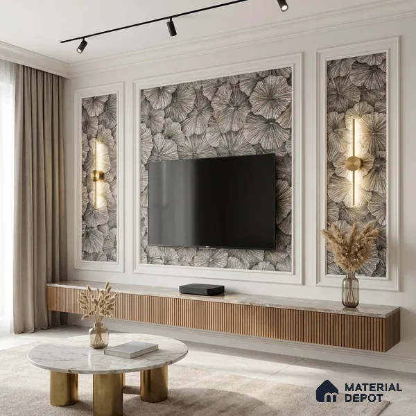 1302 | 10 Meter x 21 Inches Florals Look Wallpaper - 57.41 Sq. Ft. | Minimum 15% wastage during installation
