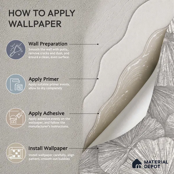 1303 | 10 Meter x 21 Inches Florals Look Wallpaper - 57.41 Sq. Ft. | Minimum 15% wastage during installation