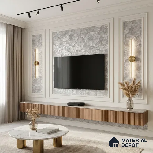 1303 | 10 Meter x 21 Inches Florals Look Wallpaper - 57.41 Sq. Ft. | Minimum 15% wastage during installation