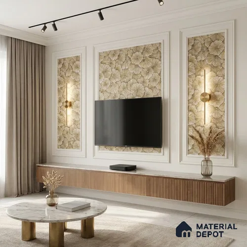 1304 | 10 Meter x 21 Inches Florals Look Wallpaper - 57.41 Sq. Ft. | Minimum 15% wastage during installation