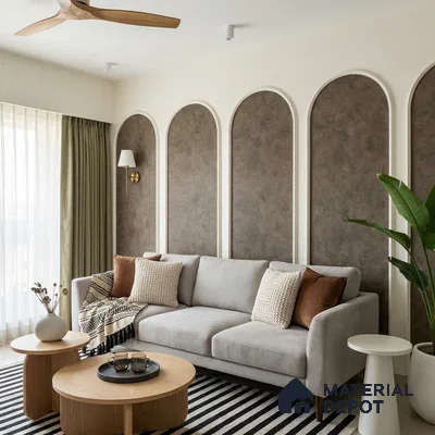12135 | 5 Meter x 42 Inches Fabric Look Wallpaper - 57.41 Sq. Ft. | Minimum 10% wastage during installation