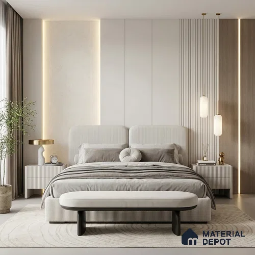 12137 | 5 Meter x 42 Inches Fabric Look Wallpaper - 57.41 Sq. Ft. | Minimum 10% wastage during installation