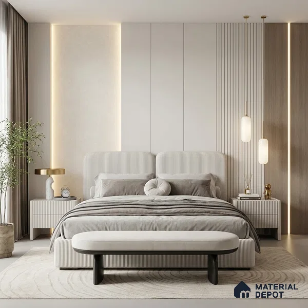 12137 | 5 Meter x 42 Inches Fabric Look Wallpaper - 57.41 Sq. Ft. | Minimum 10% wastage during installation