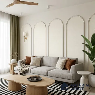 12137 | 5 Meter x 42 Inches Fabric Look Wallpaper - 57.41 Sq. Ft. | Minimum 10% wastage during installation