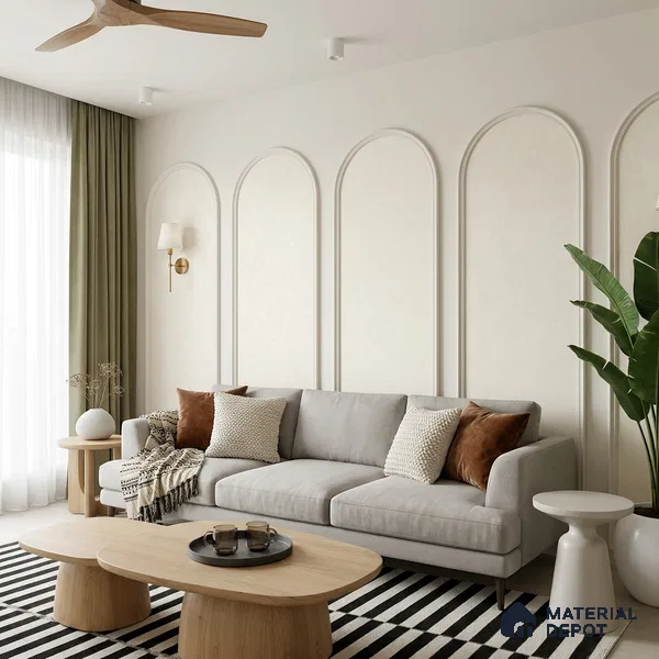 12137 | 5 Meter x 42 Inches Fabric Look Wallpaper - 57.41 Sq. Ft. | Minimum 10% wastage during installation